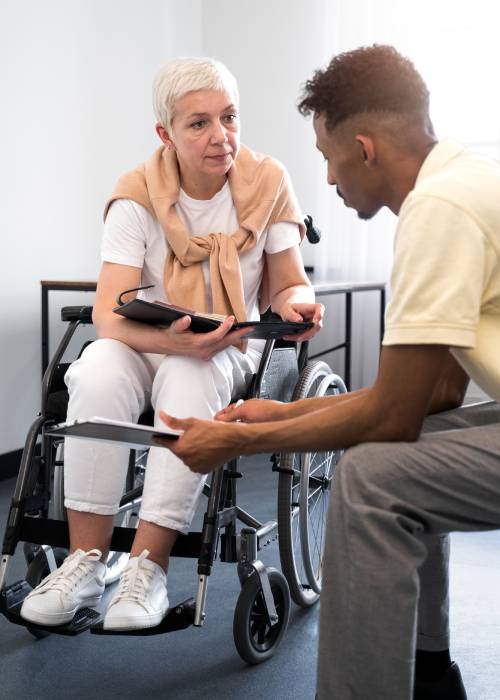 Assistive communication equipment helping people with disability stay connected